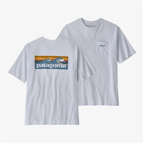 Patagonia - Mens Boardshort Logo Pocket Responsibili-Tee - White
